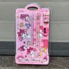 Novo Estojo Lápis 8030 Caneta Conjunto de Papelaria Stitch Kuromi Papelaria Presente de Dia das Crianças Caixa de Presente para o Início das Aulas