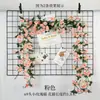Enredaderas de Rosas Artificiales, Flores Falsas, Enredaderas Decorativas para Tubos de Aire Acondicionado de Sala de Estar, Decoración de Sistema de Calefacción, Enredaderas de Flores Artificiales de Seda de Plástico