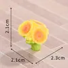 Embalagem de buquê de girassol e tulipa artificiais para paisagem em miniatura, decorações DIY para cenário de casa de bonecas, pequenos enfeites de mesa