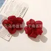 Acessórios de Flor de Cinco Pétalas Exquisitos de Seda Brilhante de Luxo de Alta Qualidade Costurados à Mão DIY para Roupas Headwear Corsage Sapatos e Chapéus Decorações Acessórios