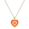 Colar de amor multicolorido personalizado com gota de óleo de hip-hop transfronteiriço Europa e Estados Unidos design retrô senso de moda personalidade fresca atacado para mulheres