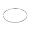 Collar de Cadena Completa de Diamantes Transfronterizo Europeo y Americano Zircón Lujo Ligero Gama Alta Chapado en Blanco Nicho Versátil para Mujer Pulsera Tenis
