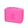 Bolsa de almacenamiento de viaje de tela Oxford impermeable multifuncional de estilo coreano, bolsa de cosméticos portátil de doble capa para mujer, cuarteto de lavado
