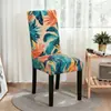 Fundas de silla impresas transfronterizas, fundas de silla de comedor elásticas de cobertura total, fundas de silla elásticas para mesas y sillas de comedor de hotel