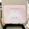 Lluvia Azul Lindo Cojín Antipatadas para Respaldo de Asiento de Coche Oso y Conejo de Dibujos Animados Cojín Antipatadas Resistente al Desgaste y a la Suciedad para Respaldo de Asiento de Coche