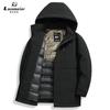 Nueva Chaqueta de Plumón Gruesa de Invierno 2026, Nuevo Estándar Nacional, Longitud Media para Hombre, Plumón de Pato Blanco, Resistente al Frío, Chaqueta de Plumón Casual con Capucha