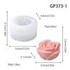 Molde de Silicona de Flor de Rosa 3D Más Vendido Transfronterizo para Velas Aromáticas, Yeso, Jabón Hecho a Mano, Molde de Fondant DIY