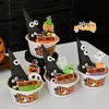 2025 Decoración Creativa de Papel Maché para Pastel de Halloween Adornos Fantasma Divertido Calabaza Cono de Fiesta Festiva Enchufe