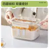 Caja de Conservación Sellada para Frutas Transfronteriza, Mini Rectangular Portátil de Grado Alimenticio con Drenaje y Refrigeración para Estudiantes en Movimiento