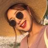 Óculos Liu Renna Estilo Coreano Retrô Popular na Internet Armação Redonda Grande Metal Polarizado Óculos de Sol Masculino Emagrecedor Óculos de Sol para Miopia Feminino Fashion
