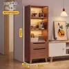 Estante de livros de grande capacidade transfronteiriça para sala de estar de apartamento pequeno, quarto, prateleira de armazenamento de chão, estante de livros de armazenamento simples, prateleira de armazenamento à prova de poeira