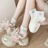 Calcetines de Algodón Puro para Niños Color Bordado Amor Calcetines Deportivos Marca de Moda Street Verano Nuevos Desodorantes Estudiante Calcetines Cortos Tipo Barco para Mujer