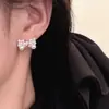 Pendientes de Lazo con Perlas para Mujer, Diseño Único de Nicho, Pendientes de Estilo Francés, de Alta Gama y Elegantes, Exquisita Joyería para Orejas de Celebridad de Internet