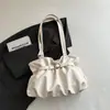 Bolso de hombro retro de color liso alta moda 2026 nuevo modelo diseño elegante de moda moderno para el día a día bolso de hombro plisado