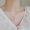 Minsheng Pull Hetian Jade Pearl Colar de Pérola de Segurança das Mulheres Pingente Pingente Clavícula Cadeia Nicho Design Sense ins Estilo Frio