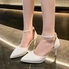 Sandalias de Tacón Alto Profesionales de Plataforma Impermeables Versátiles de Correa Única con Huecos de Tacón Fino de Moda Nueva Primavera y Otoño 2026