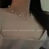 Collar Minimalista de Perlas con un Diseño Único, Cadena Versátil para Clavícula, Tendencia de Moda de Lujo Ligero Personalizada