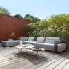 Sofá de Exterior Escandinavo Patio Jardín al Aire Libre Ocio Esquina Simple Aleación de Aluminio Combinación Muebles de Casa de Diseñador
