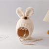 Chapéu de bebê com orelhas de coelho fofo outono e inverno bebê pelúcia proteção auricular boné super fofo quente para meninos e meninas inverno