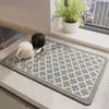 Tapete Drenante para Bancada de Cozinha Alta Aparência Absorção de Água Antiderrapante Resistente ao Desgaste Tigela Prato Talheres Pia Bancada de Bar Mesa de Jantar Tapete Venda por Atacado
