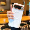 Aplicável para Google Pixel 11ProXL Capa Magnética para Celular Google 10A Estrutura Metálica para Lente Capa de Couro com Padrão de Ondas