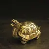 Novo Incensário Ornamentado Criativo de Tartaruga Dragão, Porta-Incensos Decorativo de Cobre Estilo Zen Xuanwu para Mesa de Escritório