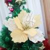 26cm flor de simulación escena de actividad diseño arreglo floral adornos para jarrón de sala decoración de árbol de Navidad lentejuelas flores artificiales venta al por mayor