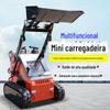 Retroescavadeira compacta multifuncional sobre esteiras para engenharia de fábrica, Retroescavadeira compacta mini sobre rodas em estoque