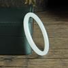 Pulsera de Jade Azul y Blanco Pulsera de Jade Redondo Blanco Grasa de Cordero Pulsera Fina Redonda de Belleza Mantiene la Caída Pulsera de Máscara Exterior Fábrica