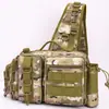 Bolsa para Señuelos de Pesca Transfronteriza con Soporte para Caña, Riñonera Multifuncional, Bolso Cruzado de Pecho, Bolso Táctico de Camuflaje para Ciclismo al Aire Libre y Viajes