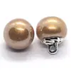 Botón de Aleación de Alto Nivel Imitación Concha Hongo Fondo Plano Botón Alto Pan Semicírculo Botón Decorativo Perla Suéter Cárdigan Aguja