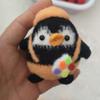 Muñeca de Monstruo de Tres Ojos Colgante de Lana Colgante Tejido a Mano Producto Terminado Muñeca de Ganchillo Hecha a Mano Colgante de Ganchillo Producto Terminado