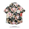 Camisa Hawaiana de Seda de Hielo para Hombre Camisa de Manga Corta de Moda para Hombre Camisa Floral de Playa de Verano para Hombre Ropa de Pareja Chaqueta Holgada