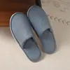 Pantuflas Desechables de Lino Fino con Suela de Goma para Hoteles y Bed & Breakfast, Pantuflas Cómodas para el Suelo, Pantuflas Desechables Antideslizantes