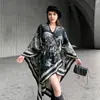 Nuevos Chalecos de Punto Cálidos Europeos y Americanos para Otoño e Invierno, Ponchos Geométricos Divididos Tejidos de Venta Caliente Transfronteriza, Bufandas al por Mayor de Fábrica