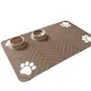 Tapete para Comida de Mascotas Temu Transfronterizo de Tierra de Diatomeas Impermeable Antideslizante para Perros y Gatos Resistente a la Suciedad y Fácil de Limpiar