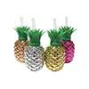 Produto Mais Vendido da Amazon: Copos Atacado em Formato de Frutas, Copos Criativos para Suco, Copos com Canudo de Abacaxi Galvanizado