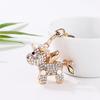 Llaveros de Unicornio Incrustados con Diamantes Transfronterizos Cuidadosamente Seleccionados, Colgantes Metálicos para Bolsos, Colgantes de Aleación, Joyería, Pequeños Regalos al por Mayor
