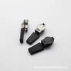 Accesorios de cremallera con resorte autoblocante, metal, níquel negro, blanco eléctrico, n.° 3, n.° 5, resina de nailon, tirador de cremallera frontal y trasera