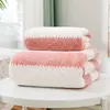 Nueva Toalla de Baño de Coral Fleece con Diseño de Espiga de Trigo Transfronteriza para Uso Doméstico, Suave, Absorbente, Sin Pelusa, Toalla de Coral Fleece con Espiga de Trigo