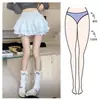 Falda media estilo ballet para mujer 2024 nueva primavera y otoño cintura alta falda línea A dulce y picante falda corta abullonada tipo pastel falda pantalón
