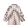 Camisa de Rayas de Estilo Nuevo de Primavera 2026 Transfronteriza AliExpress, Temperamento, Moda, Mangas Largas y Cortas Ajustables 5029205