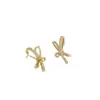 Aretes de Lazo de Zirconia Color-Preservante Chapados en Oro de 14K con Anillo Colgante Accesorios para Aretes DIY Joyería de Oreja Hecha a Mano Materiales