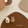 Pendientes de otoño e invierno, lindos animalitos, oso, conejo, cereza, pendientes de plata de ley, pendientes sencillos japoneses y coreanos, dulce belleza al por mayor