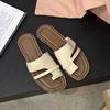 Pantuflas sin cordones para mujer 2026 Nuevo estilo coreano de verano Ropa retro para vacaciones con faldas Sandalias romanas