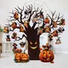 24 Piezas Adornos Colgantes de Madera Retro para Acción de Gracias Decoraciones de Otoño Etiquetas Colgantes Colgante Fiesta de Halloween Decoración del Hogar