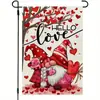 Decoración de Jardín Temática del Día de San Valentín Bandera de Bienvenida Bandera de Jardín de Lino de Doble Cara Decoración para Exteriores Bandera de Bienvenida Impresa En Stock