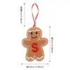 Colgante Decorativo de Hombre de Jengibre Nuevo Navideño Transfronterizo con 26 Letras Colgante para Árbol de Navidad Accesorios para Decoración de Escena Festiva