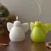 Corona de Corazón Amapola Transfronteriza Adorno de Ángel Gordo Molde de Silicona DIY Superficie Lisa Vela Rayada Molde de Yeso