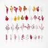Fruta do Azevinho Fa Cai Guo Fruta Vermelha Flor de Ano Novo Balde de Flores Material Decoração Festival da Primavera Flor Artificial Flor Falsa Atacado